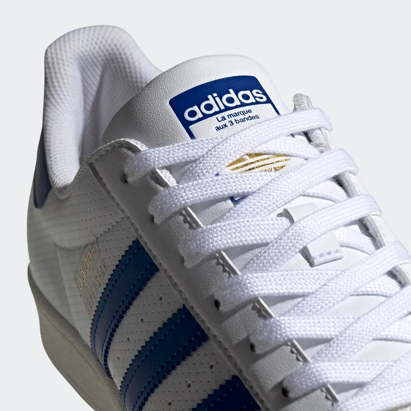 Adidas Superstar Cloud White / Collegiate Royal / Gold Metallic (FX2724)