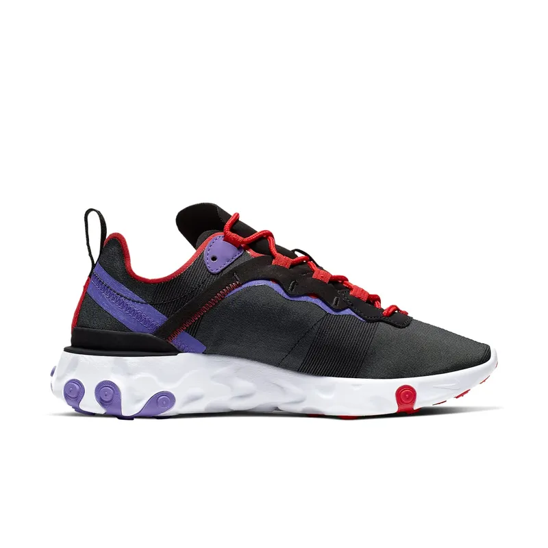 Nike React Element 55 Black University Red (W) Black/University Red/Purple (CQ9903-001)