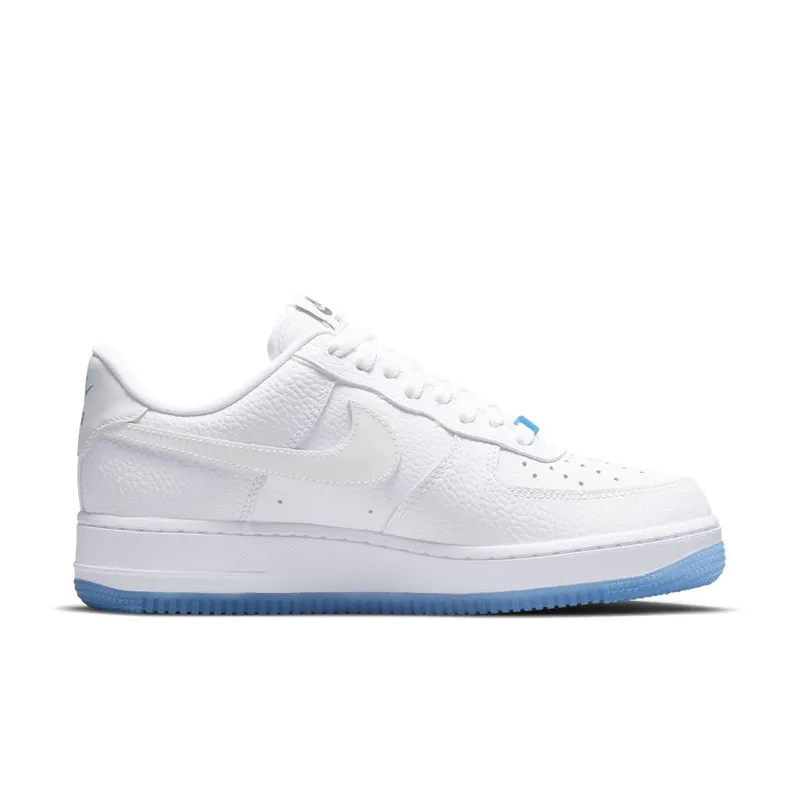 Nike Air Force 1 Low UV Reactive Swoosh (2021) – “White / White / White / University Blue” (DA8301-101)