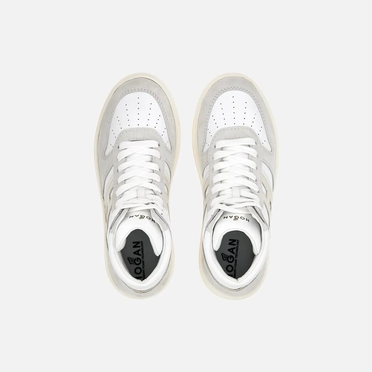 Sneakers Hogan H630 High Top Silver Ivory (HXW6300EU40ODZ0ZS5) (3)