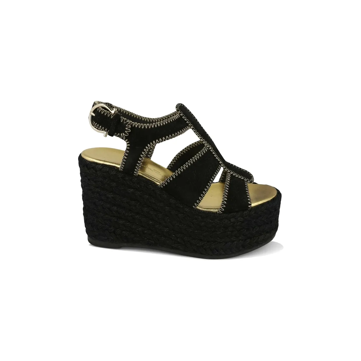 Ferragamo Renee Wedge Espadrillas Black (01E353-758781-1C)