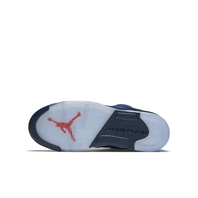 Jordan 5 Retro Low Knicks (GS) Deep Royal Blue/Team Orange-Midnight Navy-White (314338-417)