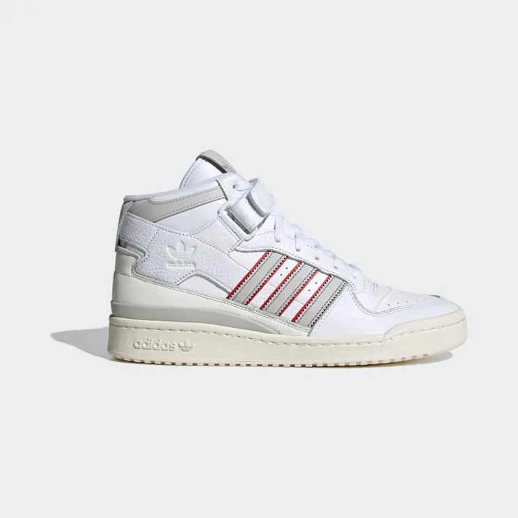 adidas Forum Mid Cloud White / Grey One / Blue (H03434)