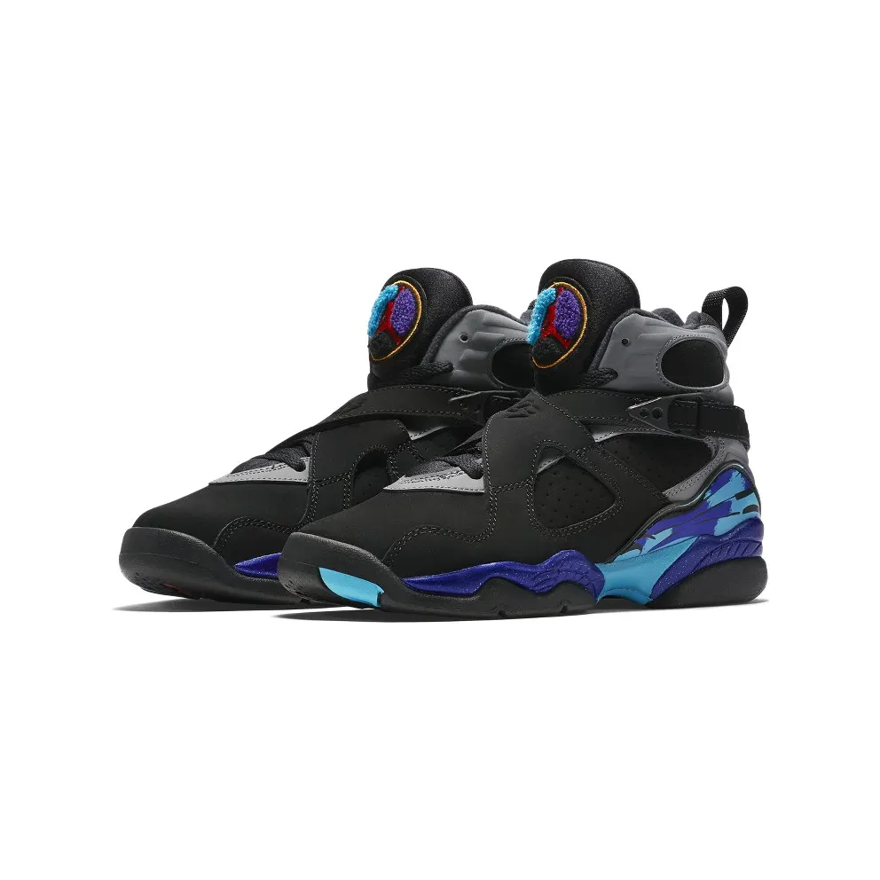 Jordan 8 Retro Aqua 2015 (GS) Black/Bright Concord-Aqua Tone (305368-025)