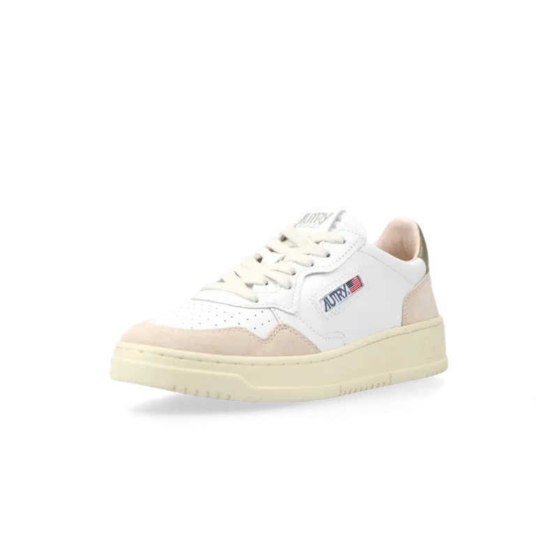 Autry Medalist Low W (leat / suede white / cvrt green) – AULWLS77