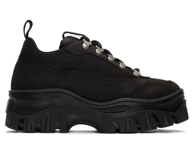 MSGM Black Tractor Trek Sneakers (2741MDS509 395)