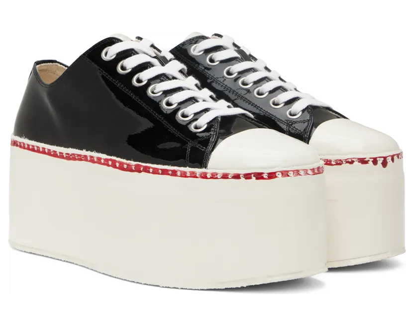 Marni Black Gooey Platform Sneakers (SNZU013008 P4347) (4)