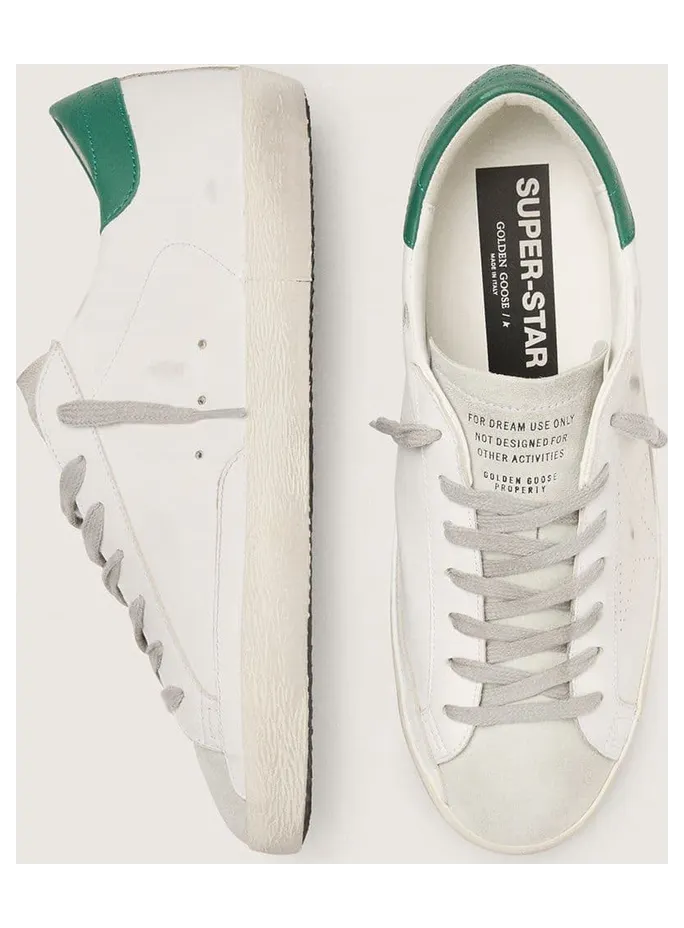 Golden Goose Men’S Super-Star With Perforated Star And Green Heel Tab (GMF00105.F002941.10502) (3)