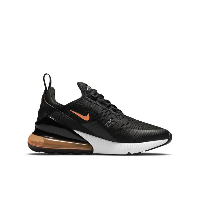 Nike Air Max 270 Black Total Orange (GS) (DM3208-001)