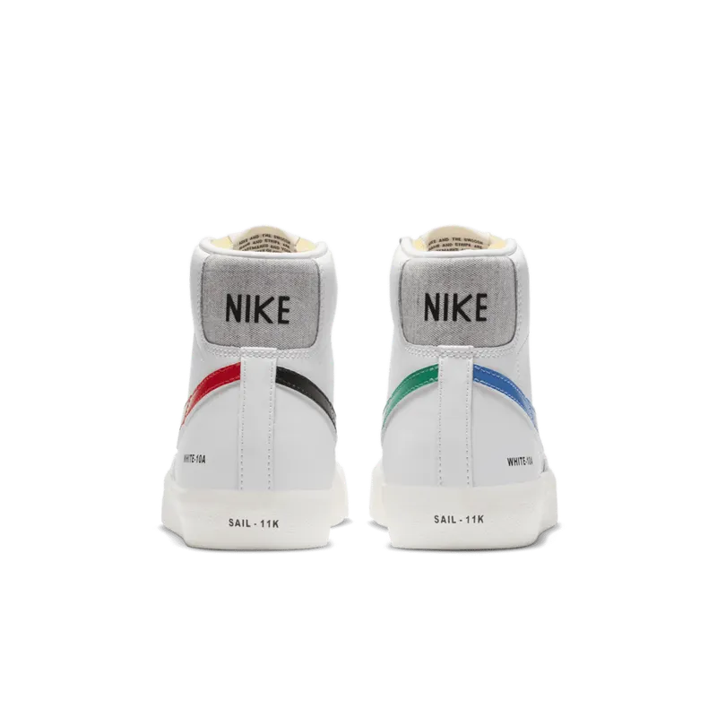 Nike Blazer Mid 77 Color Code White (W) White/Blue-Red-Green-Black (DA2142-146)