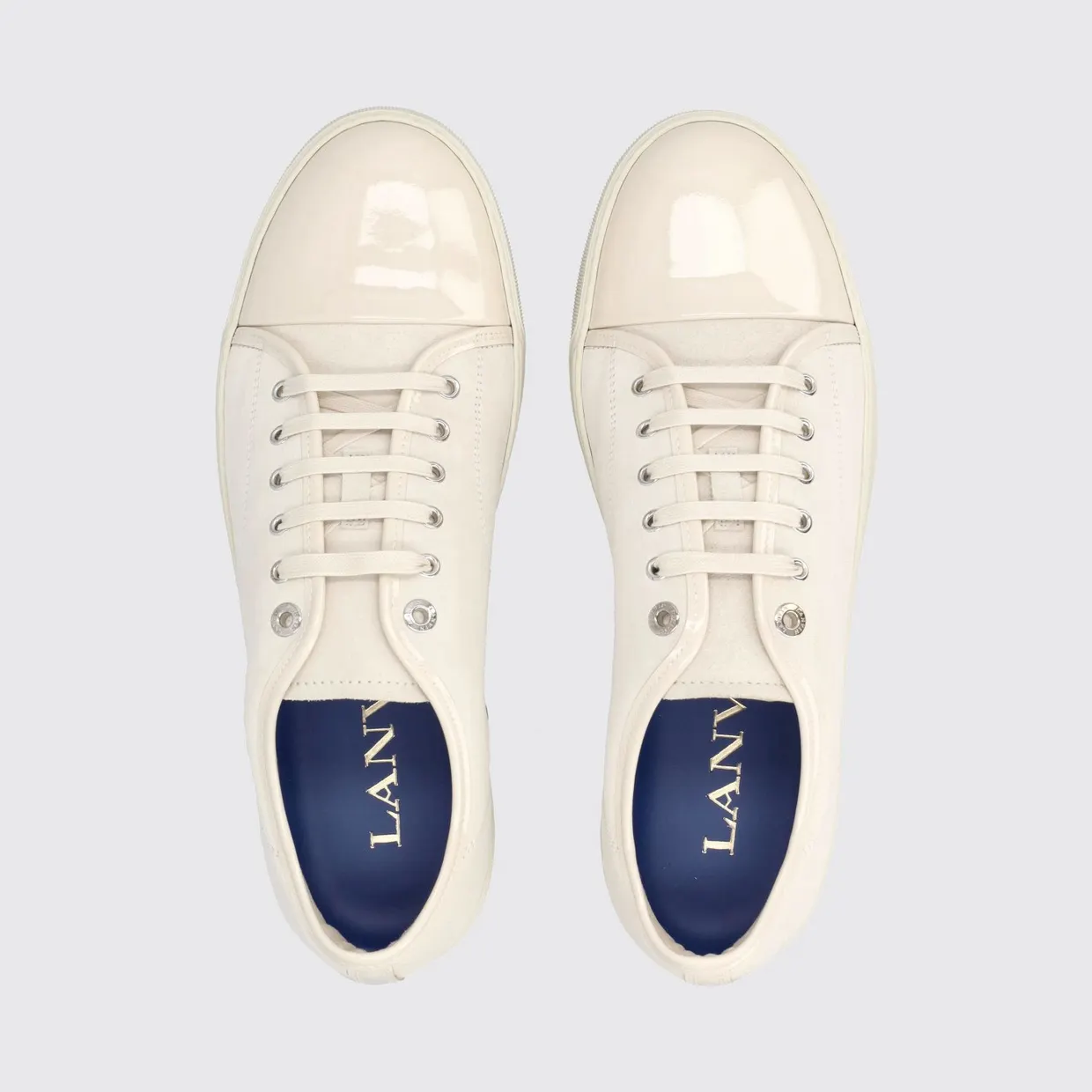 Lanvin DBB1 Low-Top Sneakers in Suede Calfskin with Rubber Sole Beige (FMSKDBB1VBAL07) (2)