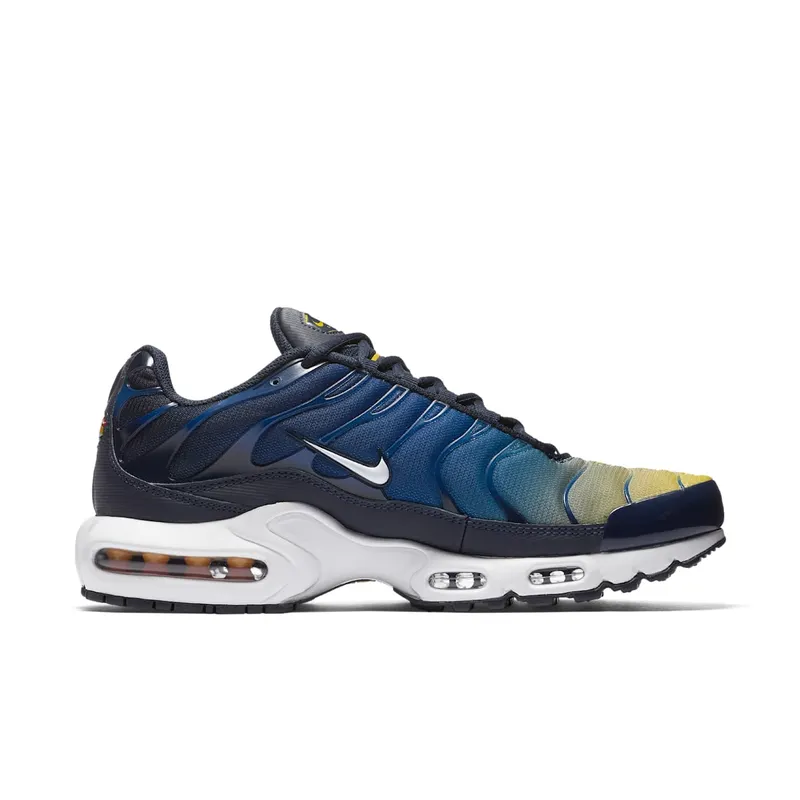 Nike Air Max Plus Gradient Pack (Obsidian) Obsidian/Gym Blue-Lemon Wash-White (852630-407)