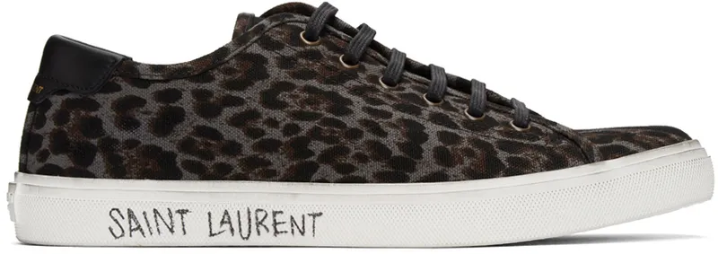 Saint Laurent Grey Leopard Malibu (6064081ZB10)