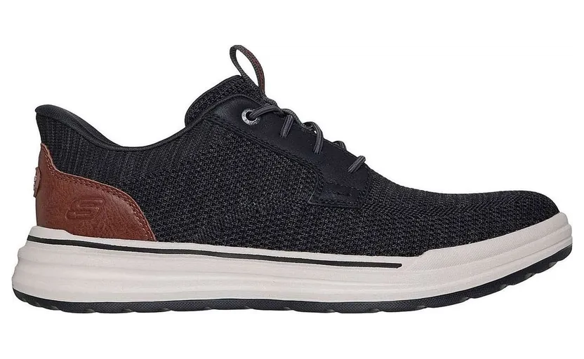 Skechers Relaxed Fit Black Brown “White” (211196BLK)