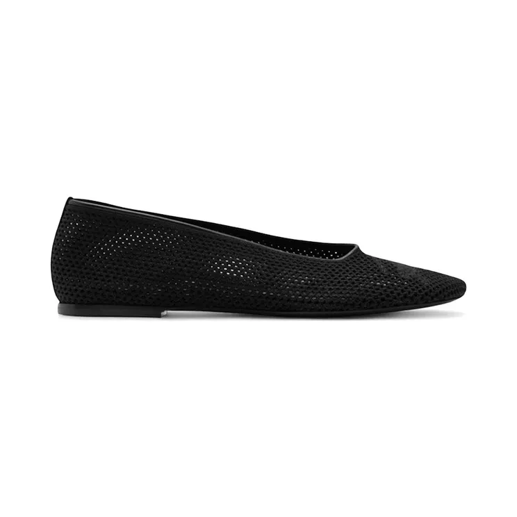 Burberry Mesh Detailed Slip-On Ballerina Flats Black (8088424)