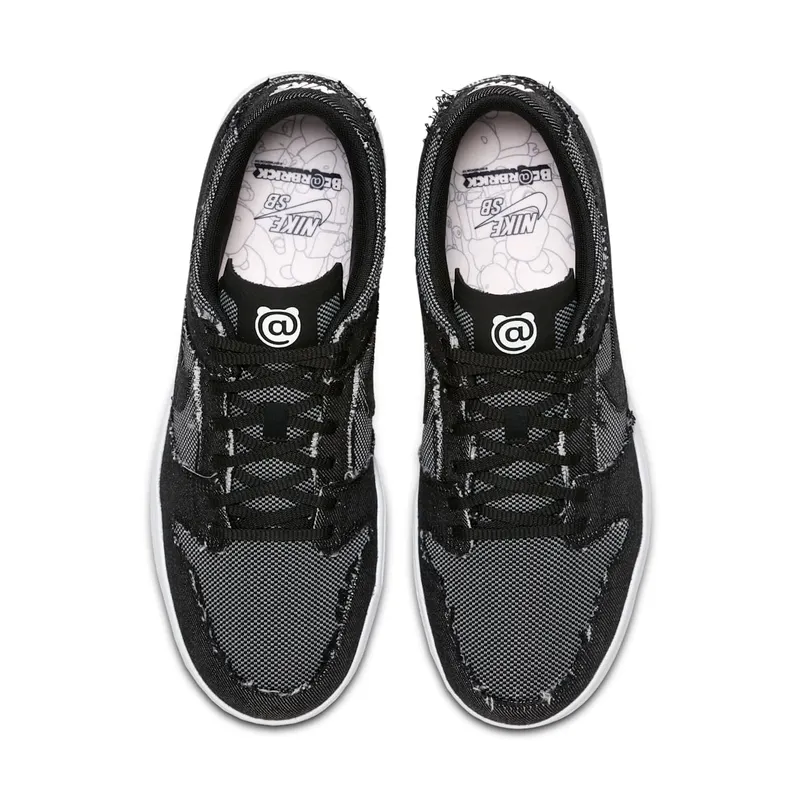Nike x Medicom Toy Bearbrick Denim Zoom Dunk Low Elite QS Skateboarding (877063-002)