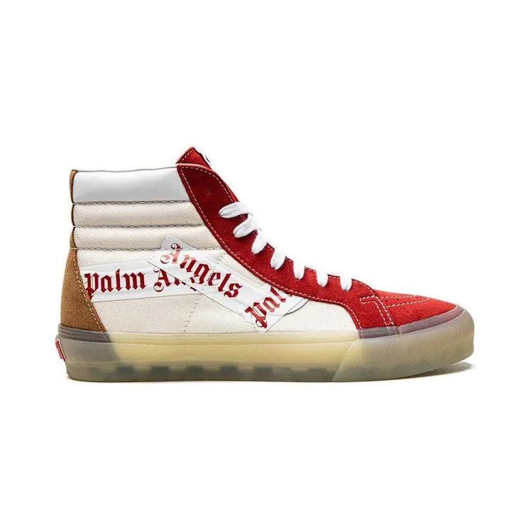 Palm Angels x Vans Sk8-Hi Reissue Sneakers White Red (PMIA067G21FAB0012561)