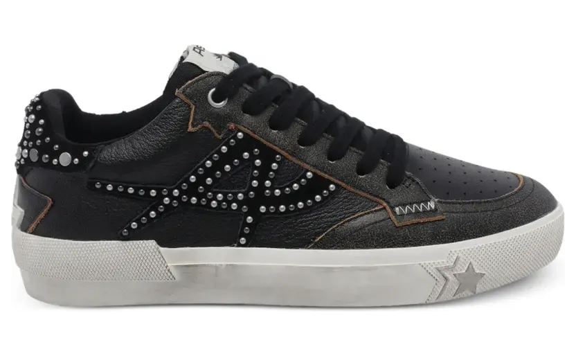 Ash Moonlight leren sneakers met studs – Zwart (MOONLIGHTST3)