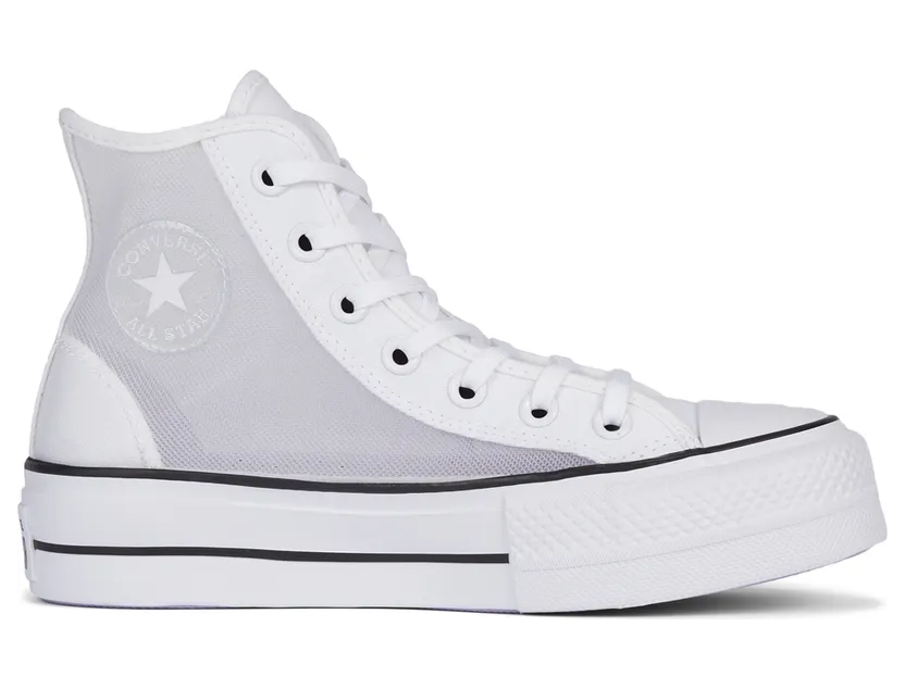 Converse Summer Mesh Platform Chuck Taylor All Star High Top White/black/moonstone Violet (568936C)