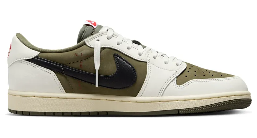 De Travis Scott Jordan 1 Low “Medium Olive” is prima — de prijskaartjes niet (3)
