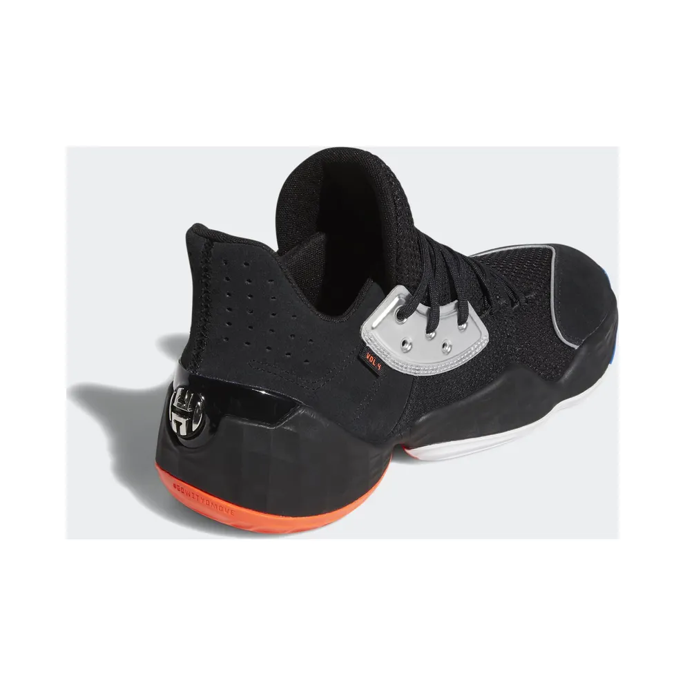 adidas Harden Vol. 4 Barbershop Core Black/Silver Metallic/Bright Blue (F97187)