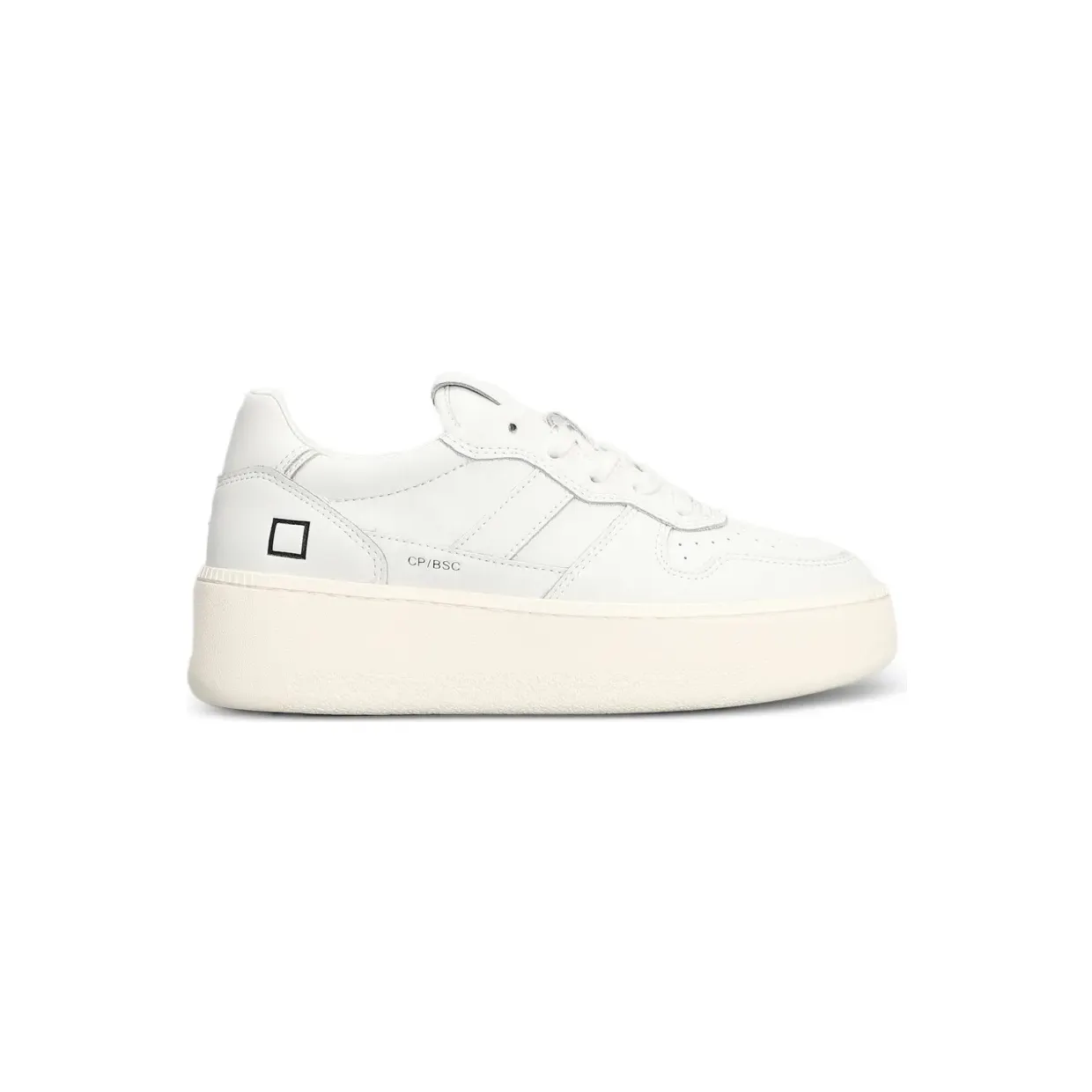 D.A.T.E. Court platform leather “White” (W451CPBAWH)