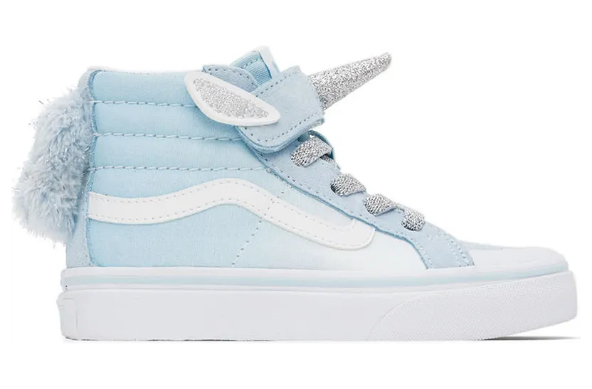 Vans Kids Blue Unicorn Sk8-Hi Reissue 138 V Little Kids Sneakers (VN0A4U1WASF1)