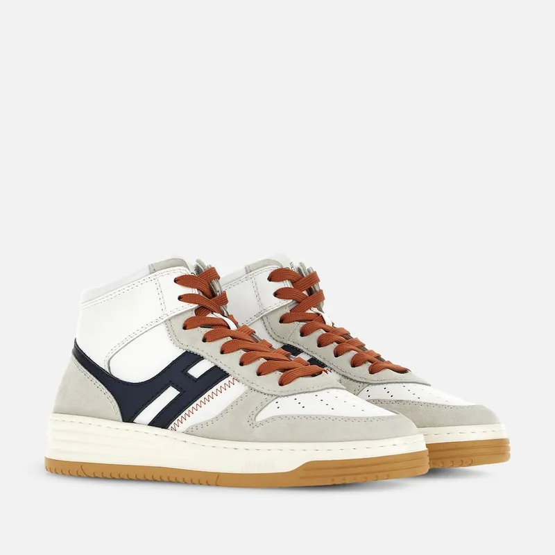 Hogan H630 High Top White Grey Blue (HXM6300EU40ODZ736M)