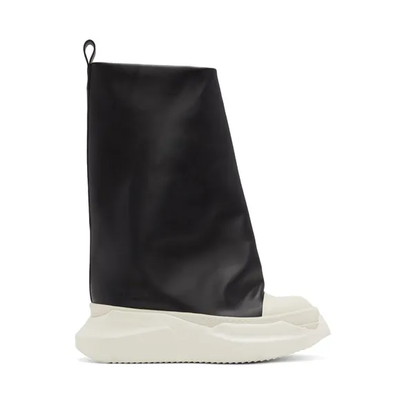 Rick Owens Drkshdw Black Faux-Leather Sneakers (DU01B7814 VL)