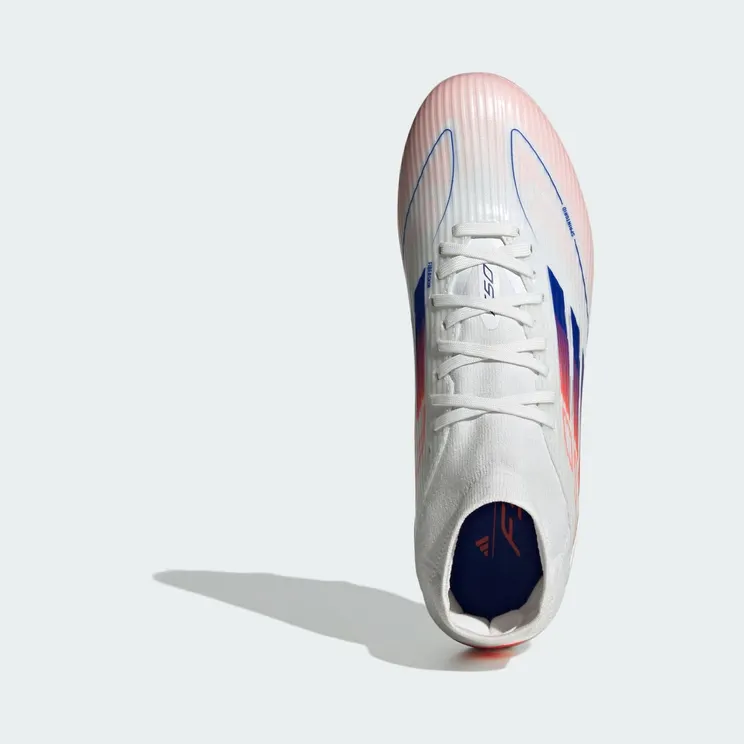 adidas F50 League Mid-Cut Firm/Multi-Ground Cloud White Lucid Blue Solar Red (ID9190)