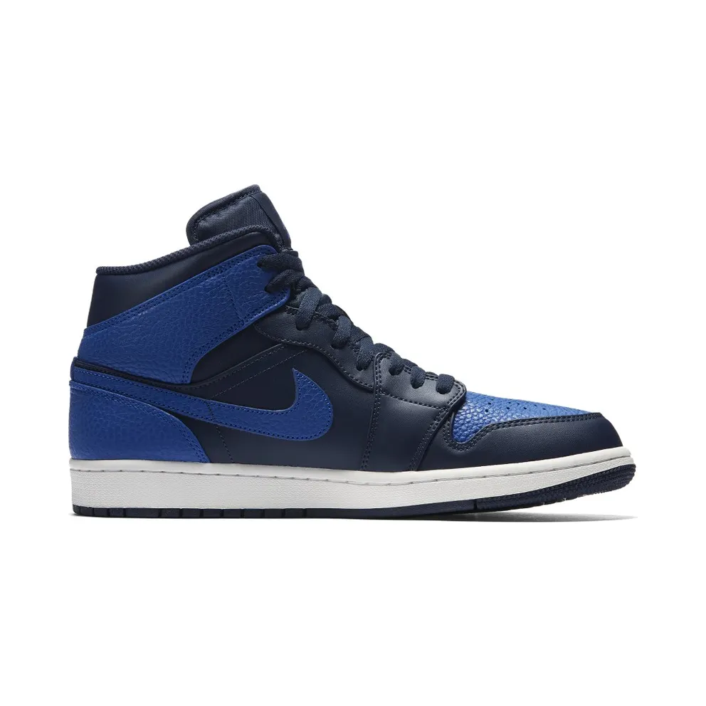 Jordan 1 Mid Obsidian Game Royal Obsidian/Game Royal-Summit White (554724-412)