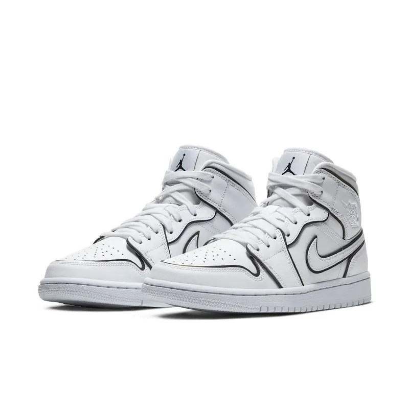 Jordan 1 Mid Iridescent Reflective White (W) White/White (CK6587-100)
