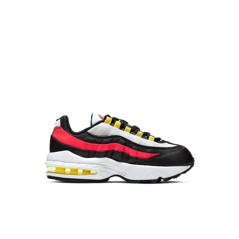 Nike Air Max 95 White Bright Crimson (PS) White/Bright Crimson/Black (905461-105)