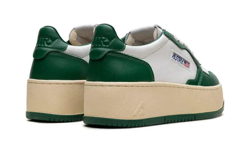 Autry Platform Low “White/Green” (PTLW-WB03)
