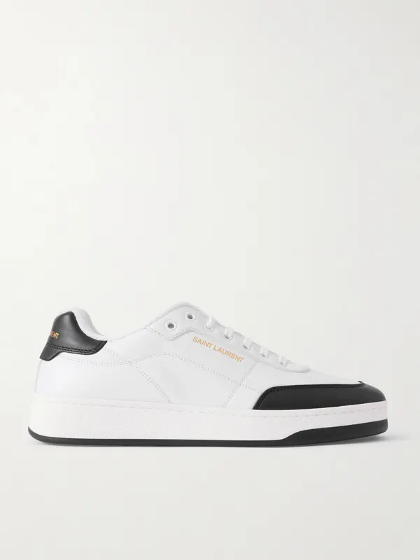Saint Laurent SL/61 Two-Tone Leather Sneakers White (84553700NI0)