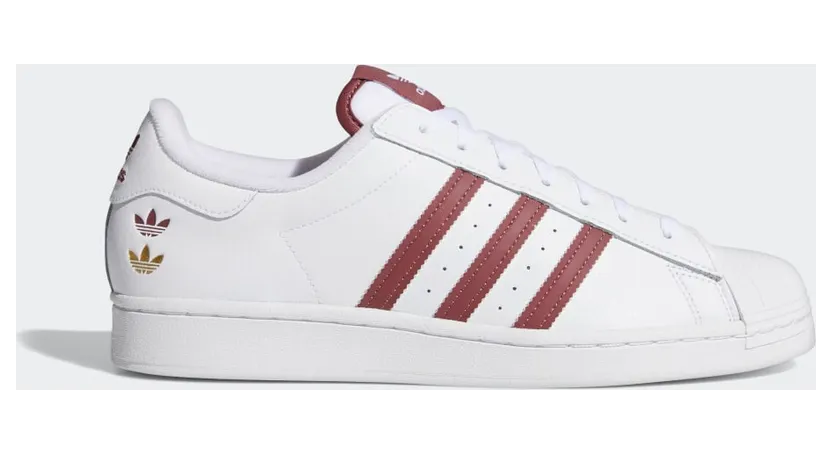 adidas Superstar Cloud White / Burgundy / Gold Foil (GY0976)