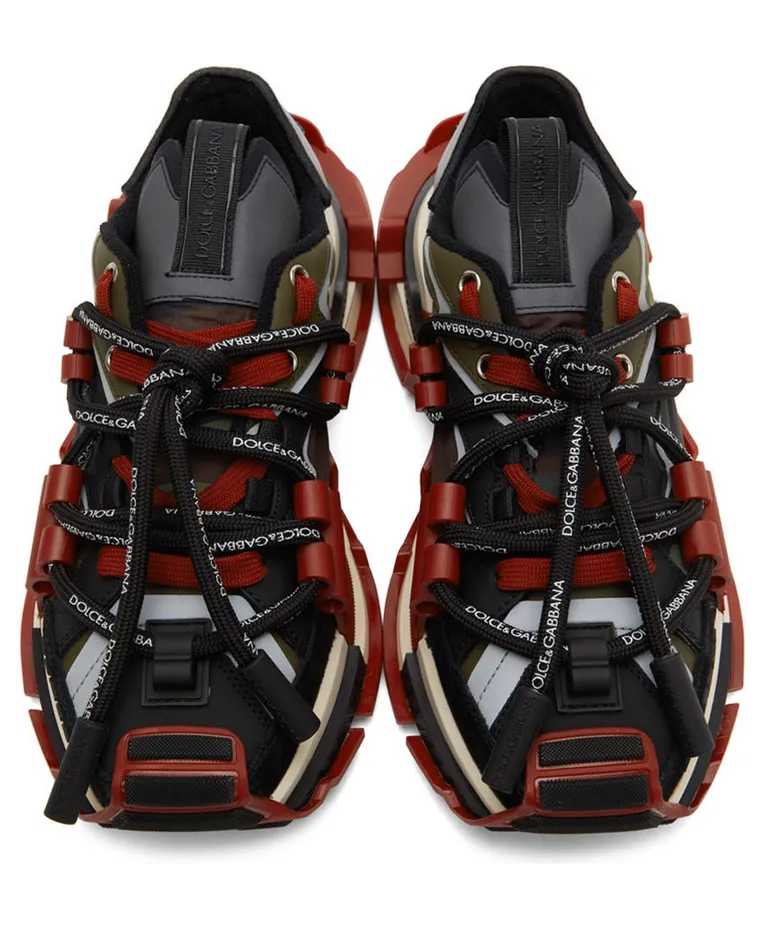 Dolce & Gabbana Red & Green Militare Space Sneakers (CS1963 AQ717) (5)