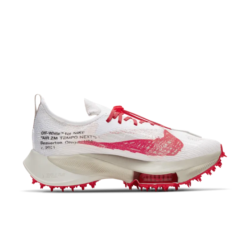 Nike Air Zoom Tempo NEXT% Flyknit Off White White Solar Red (CV0697-100)