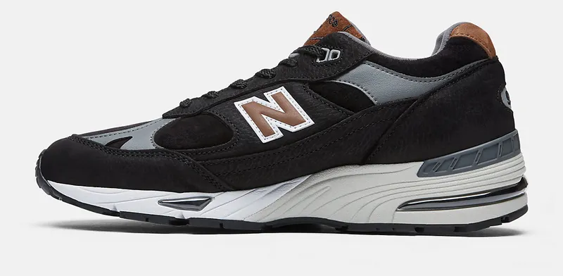 New Balance 991 MiUK Black Grey Brown (M991KT)