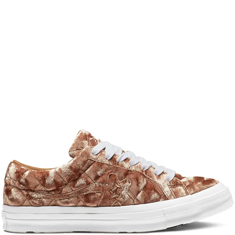 Converse One Star Ox Golf Le Fleur TTC Quilted Velvet Brown Sugar Brown Sugar/Brown Sugar (165599C)