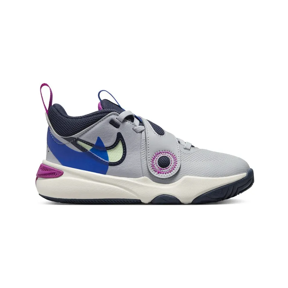 Nike Team Hustle D 11 SE Wolf Grey Obsidian Hyper Royal Vapor Green (FN5006-001)