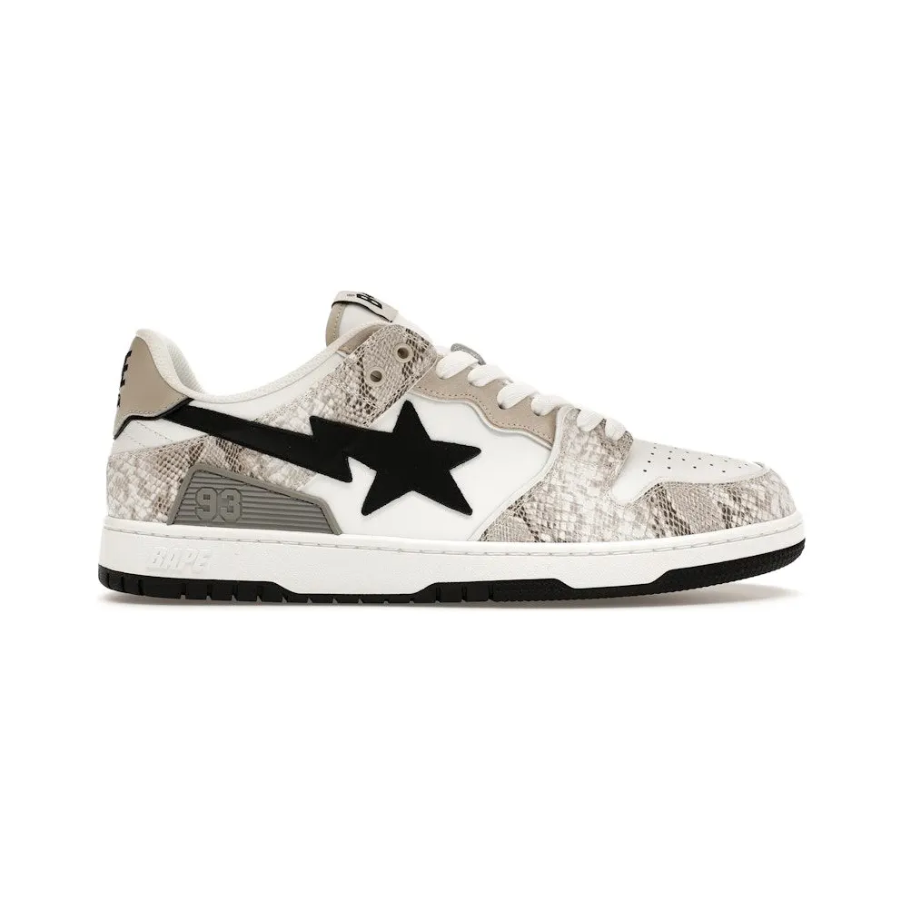 A Bathing Ape Sk8 Sta #1 Beige Snakeskin (1J80-191-055-BEI)