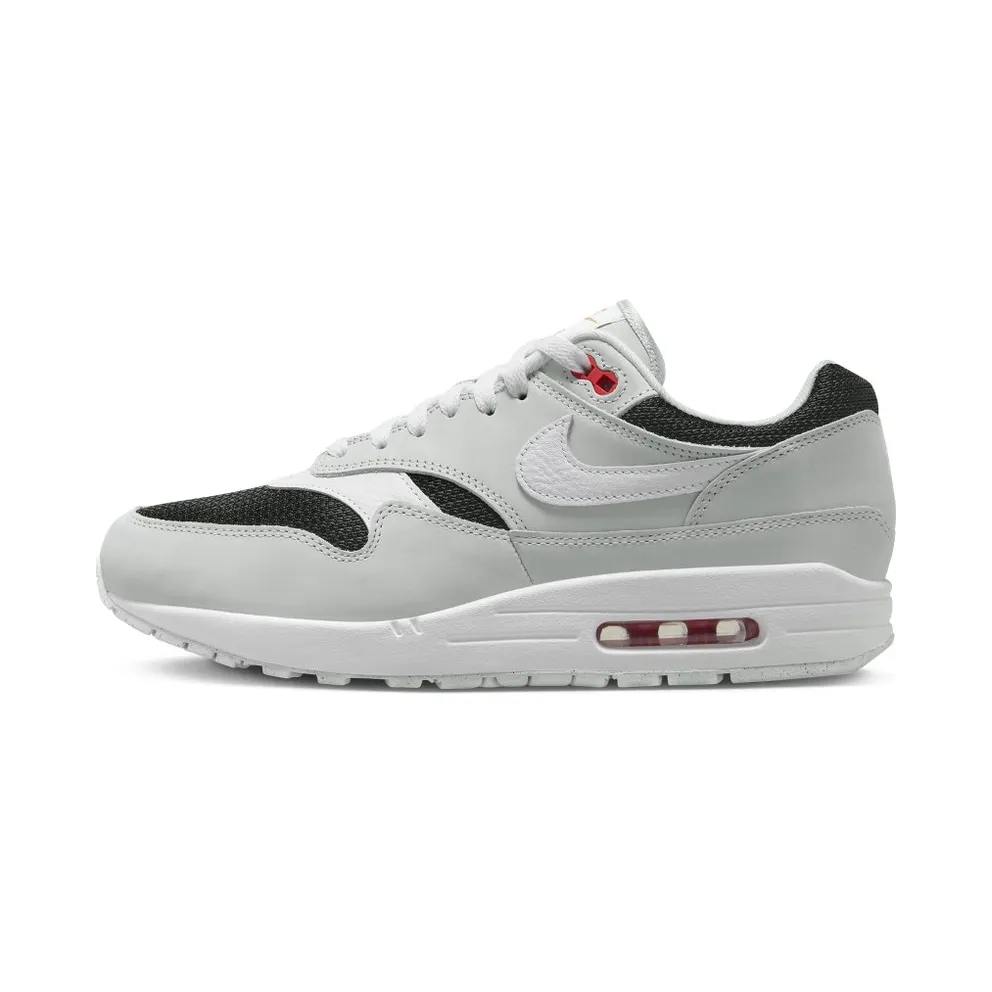 Nike Air Max 1 Premium Pure Platinum/Black/Sport Red/White (FD9081-001)