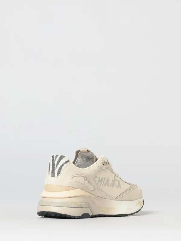Premiata Moerund Laminated Leather and Mesh Sneakers White (MOERUND8080) (2)