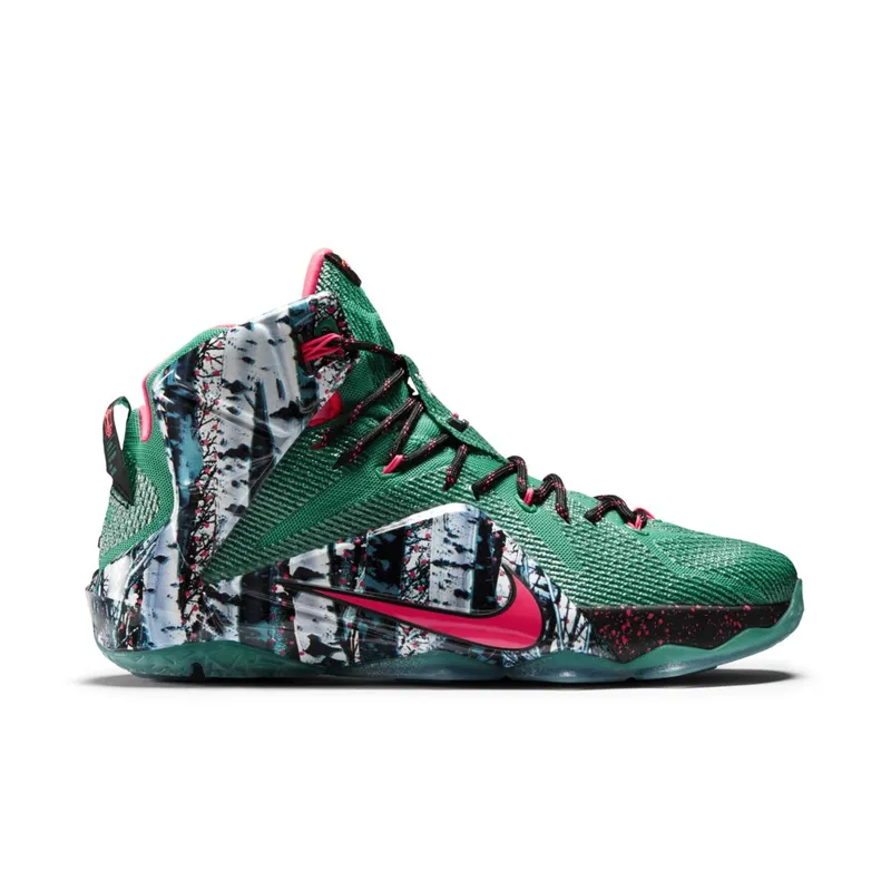 Nike LeBron 12 Akron Birch Emerald Green/Hyper Punch-Dark Emerald (707558-363)