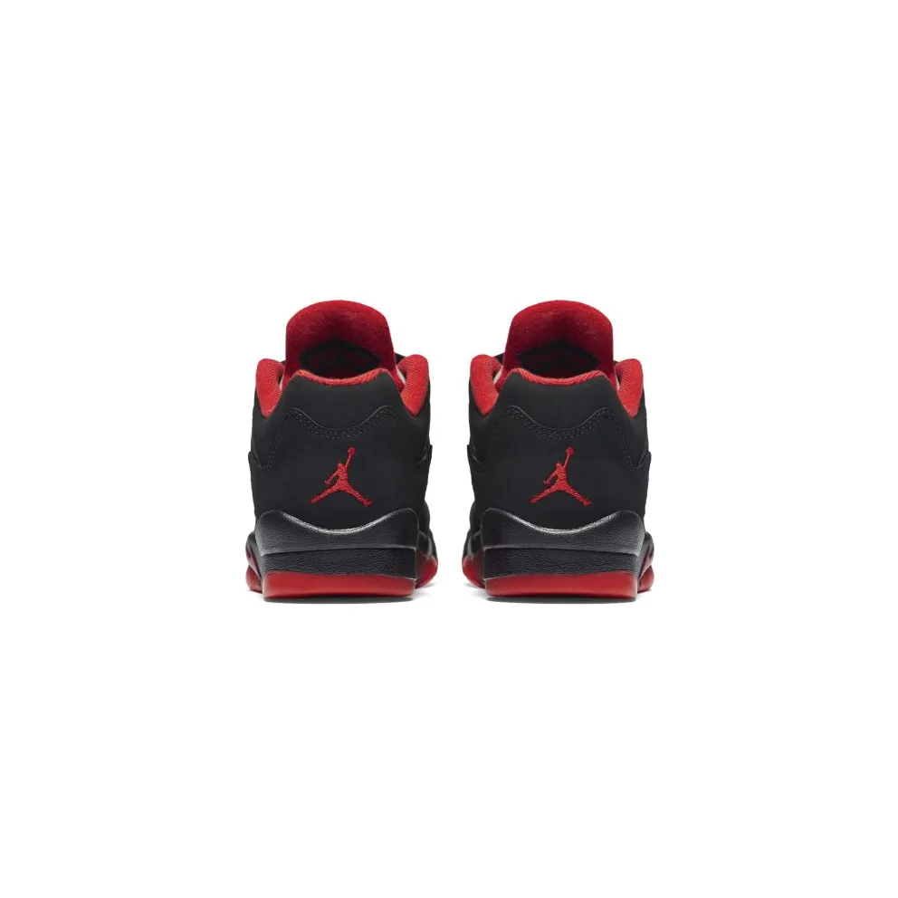 Jordan 5 Retro Low Alternate 90 (GS) Black/Gym Red/Metallic (314338-001)