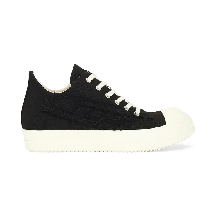 Rick Owens DRKSHDW Scarpe Denim Low Black Milk (DU01F4802-SLASH-911)