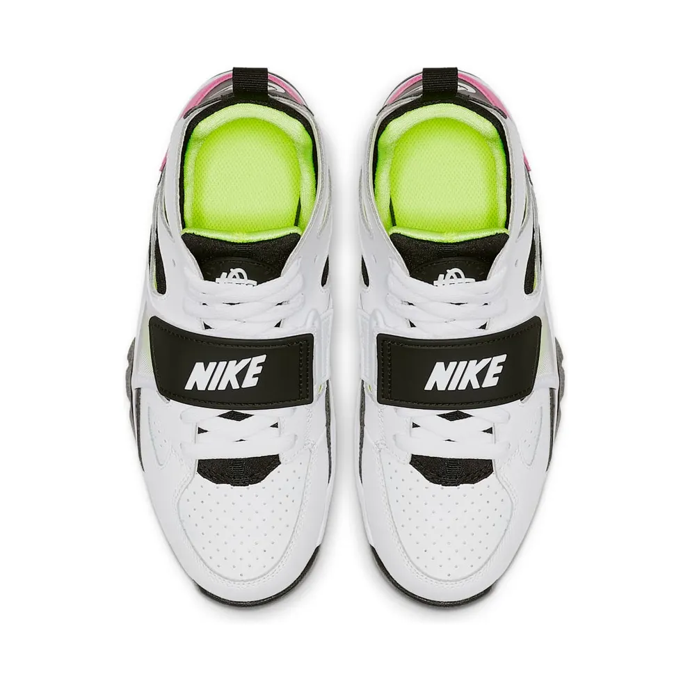 Nike Air Trainer Huarache White Laser Fuchsia Volt Black (GS) (CJ0405-100)