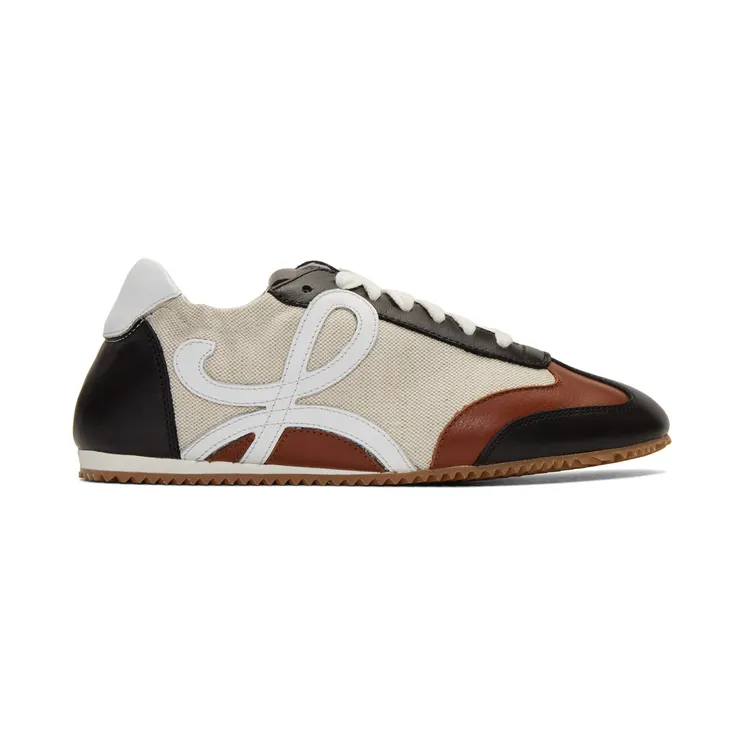 Loewe Beige & Navy Ballet Runner Sneakers (453.10.125)