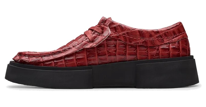 Clarks TORVIEW “Martine Rose – Burgundy Leather” (26183332)